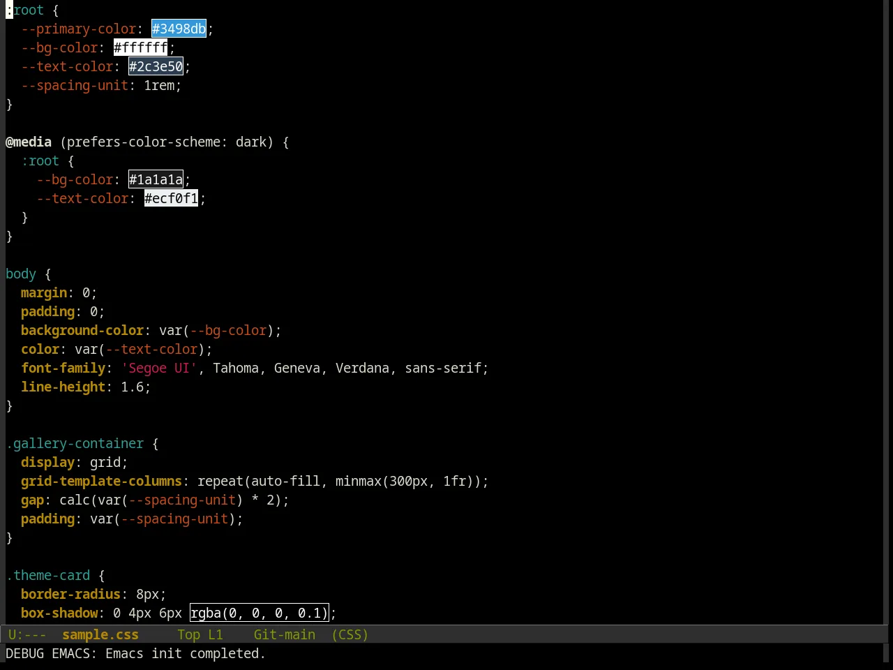 Hipster Theme in css-mode