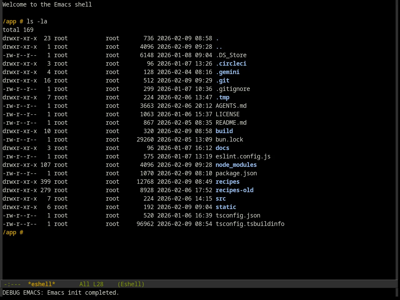 Hipster Theme in eshell