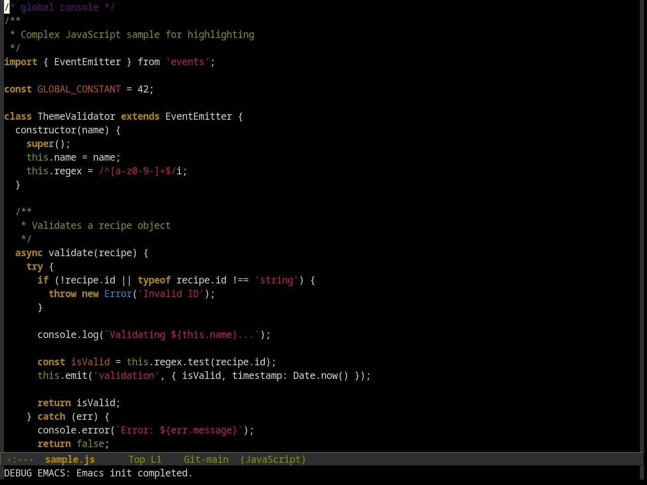 Hipster Theme in javascript-mode
