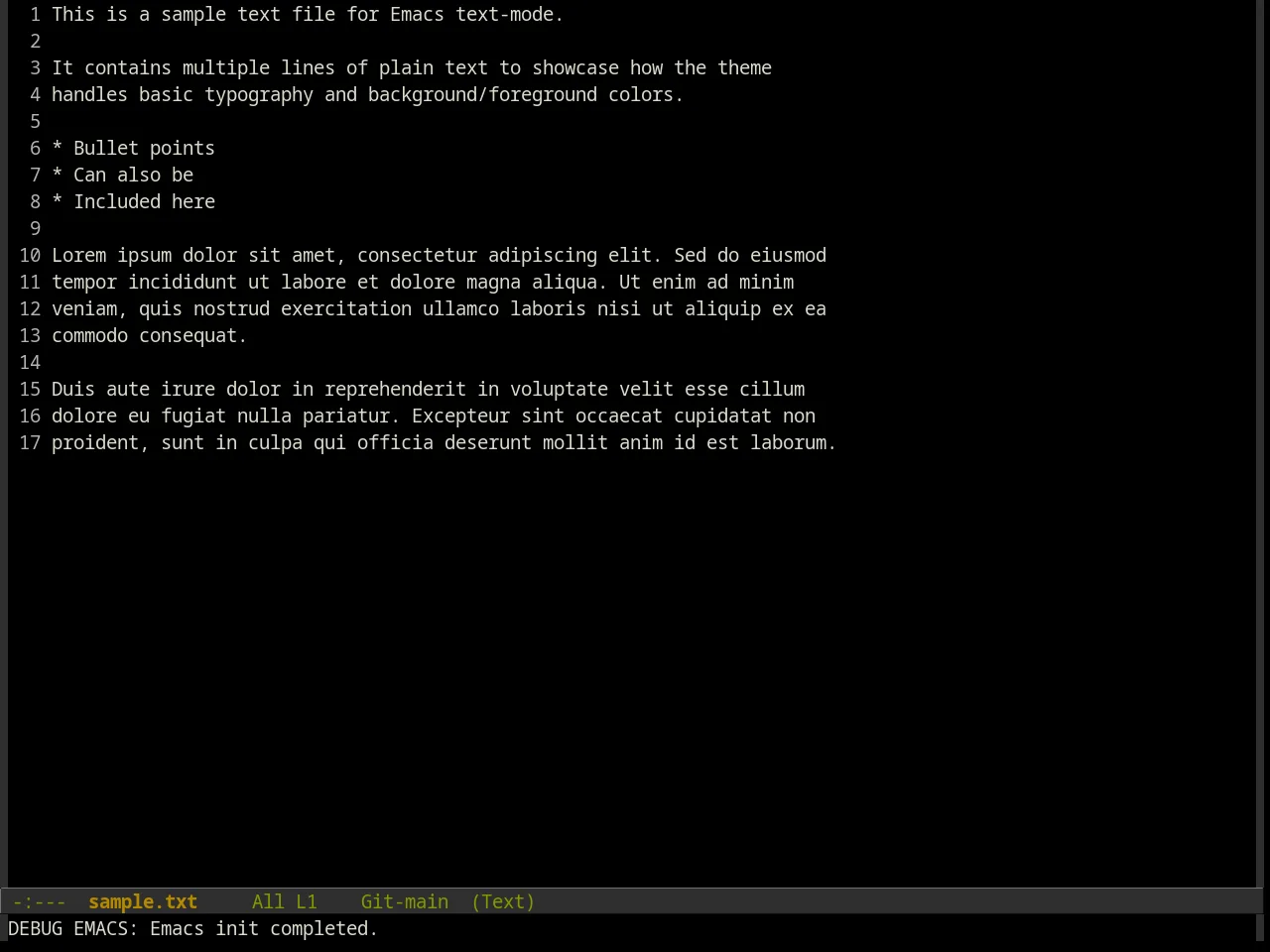 Hipster Theme in text-mode