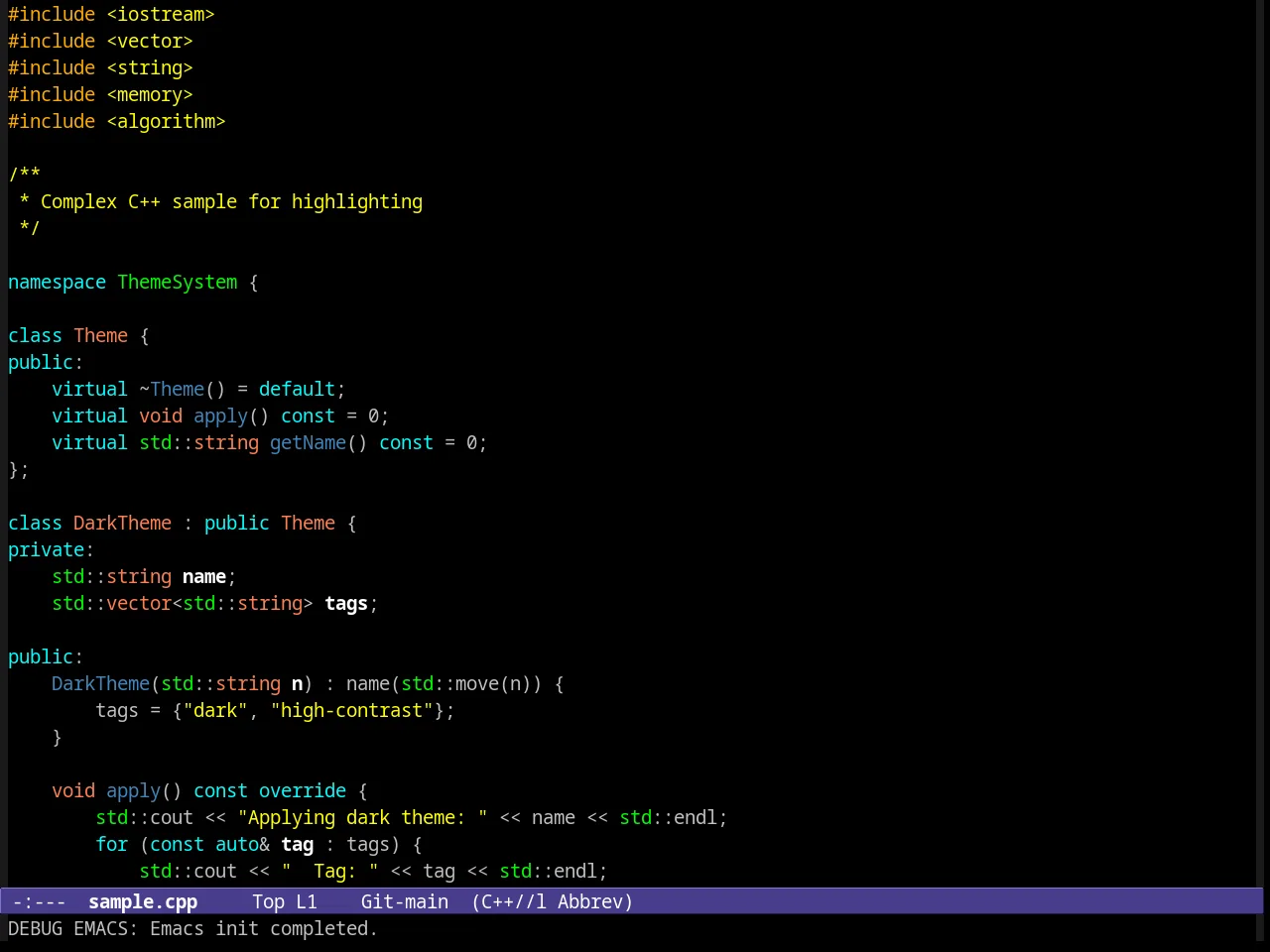 Hober Theme in c++-mode