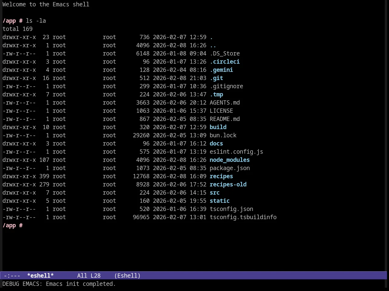 Hober Theme in eshell