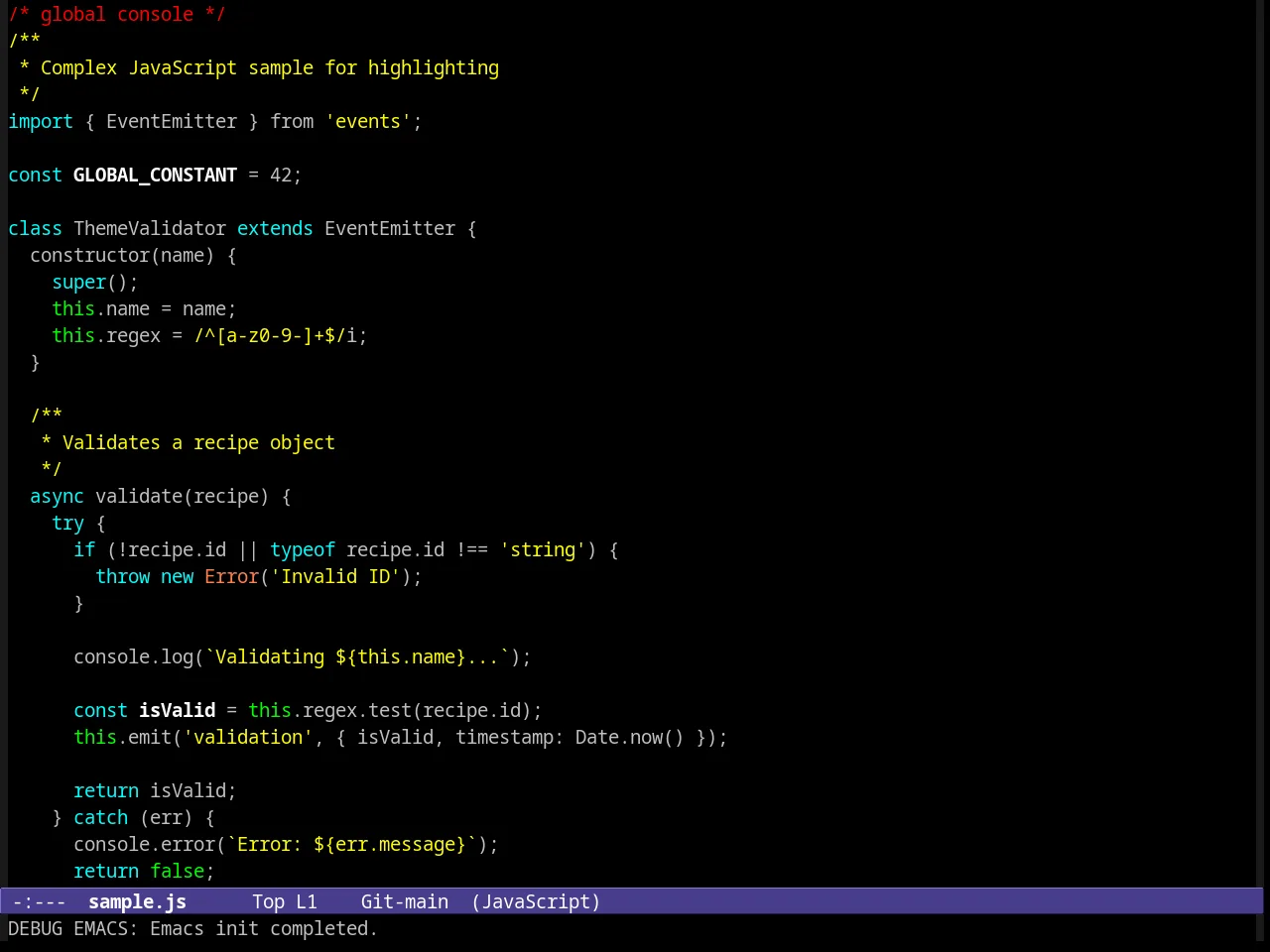 Hober Theme in javascript-mode