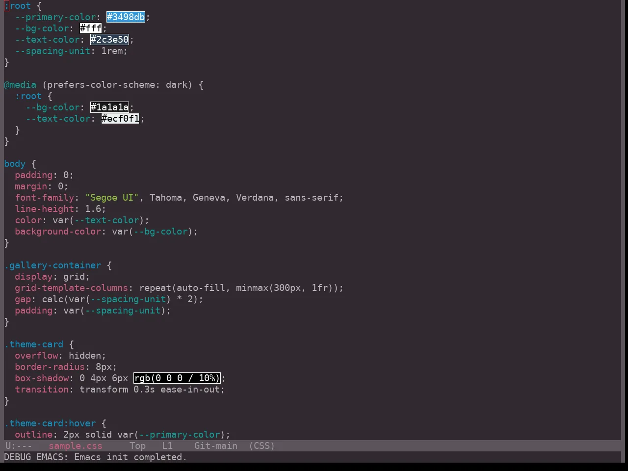 Hopscotch Theme in css-mode