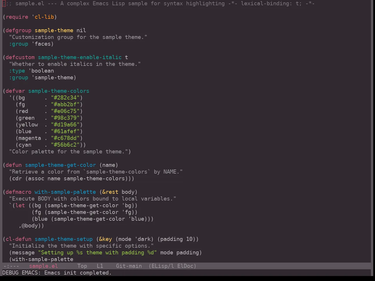 Hopscotch Theme in emacs-lisp-mode