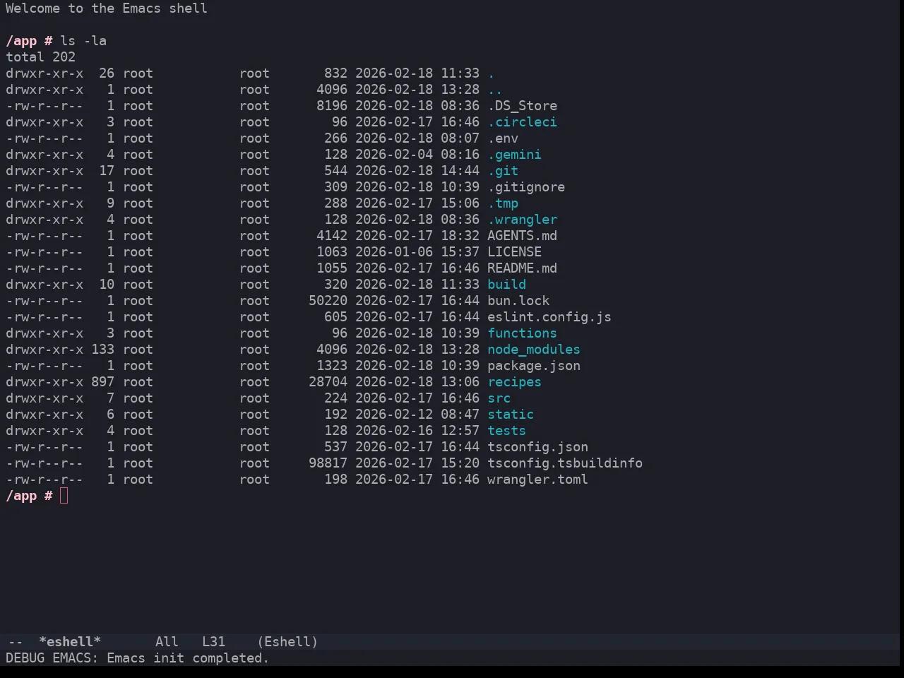 Horizon Theme in eshell