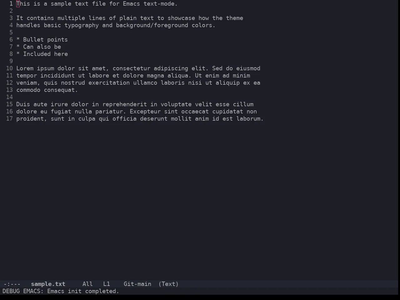 Horizon Theme in text-mode