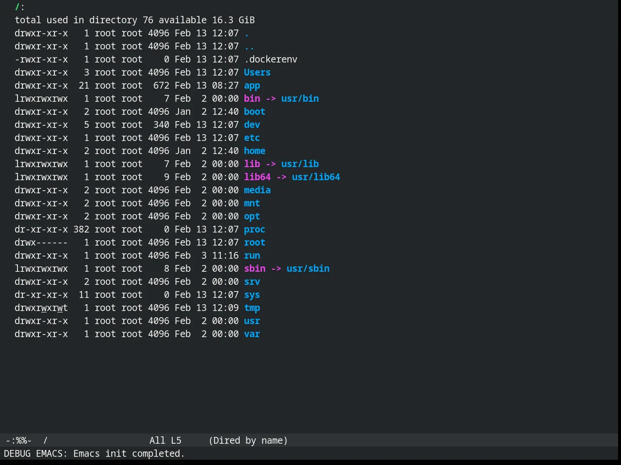 Humanoid Dark Theme in dired