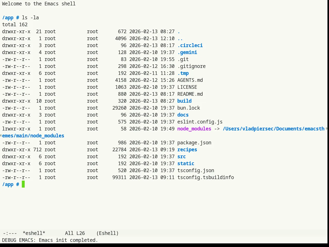 Humanoid Light Theme in eshell