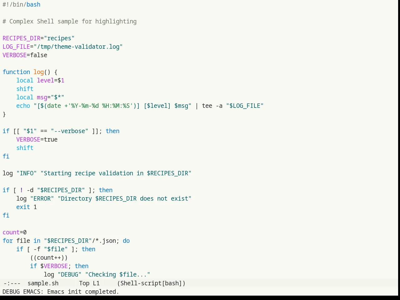 Humanoid Light Theme in sh-mode