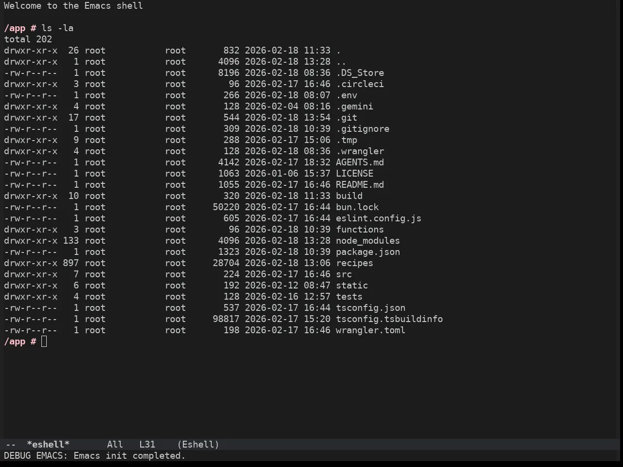 Hybrid Reverse Theme in eshell