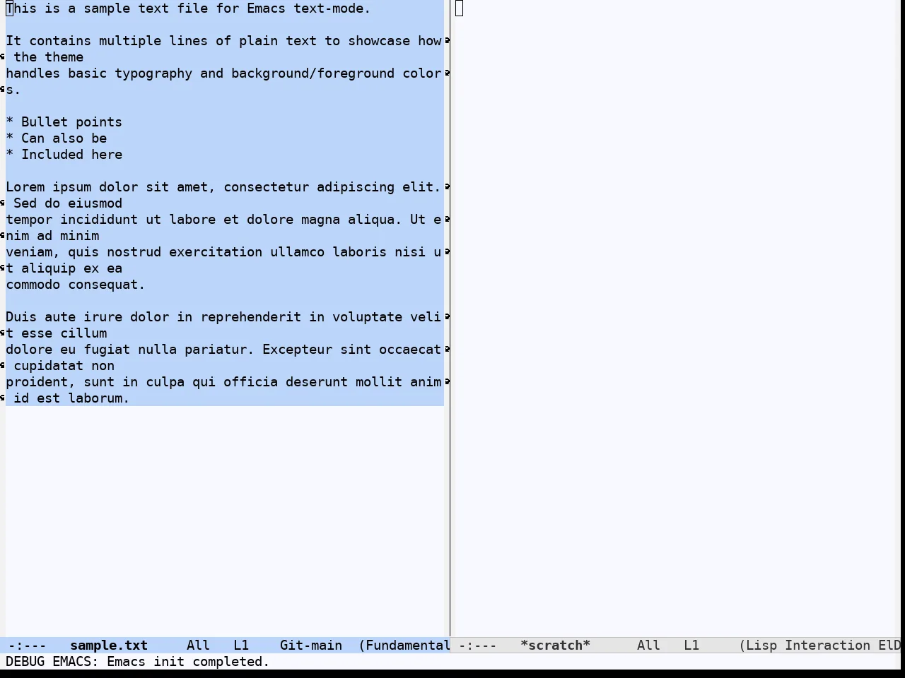Hydandata Light Theme in fundamental-mode