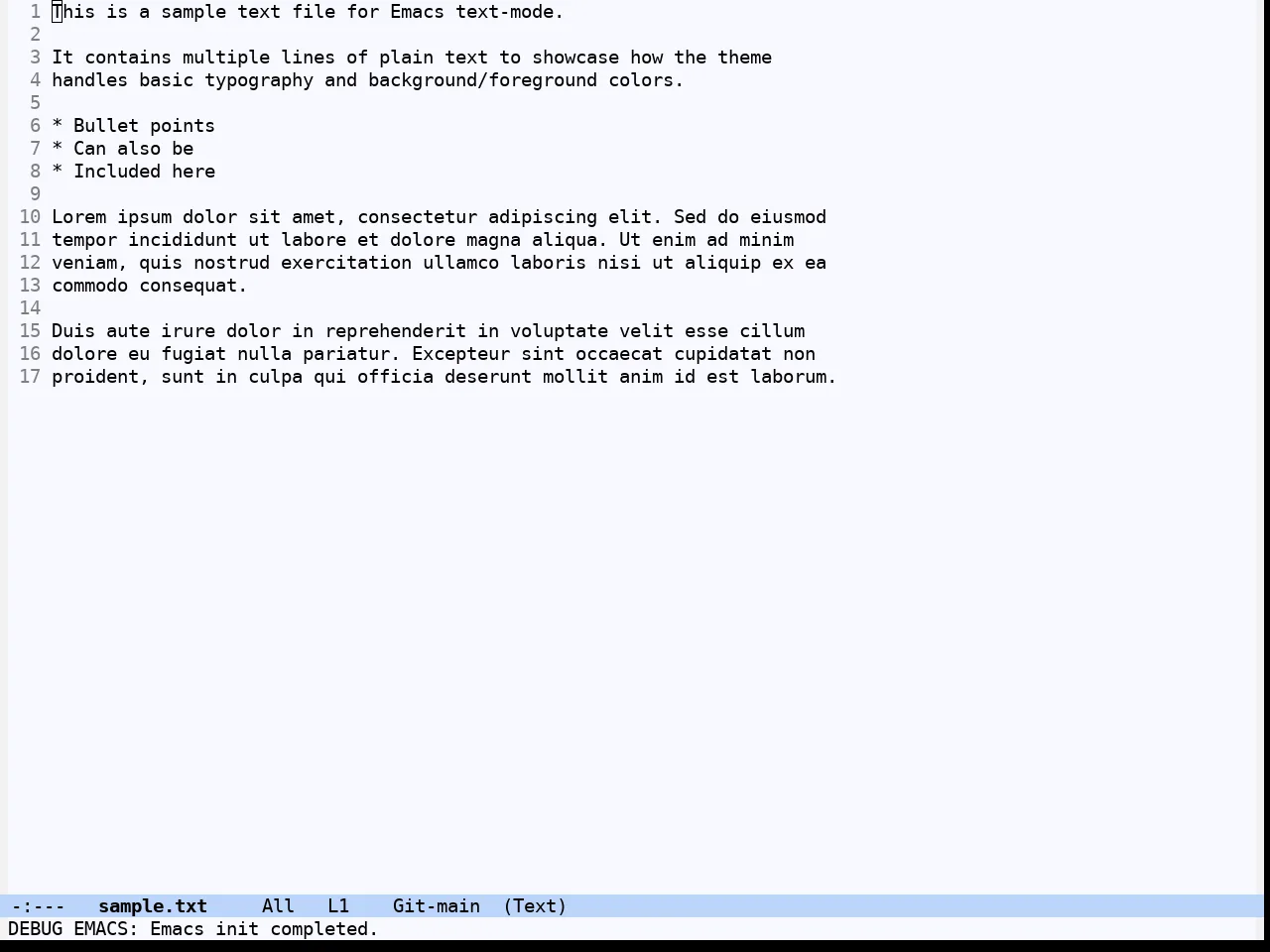 Hydandata Light Theme in text-mode