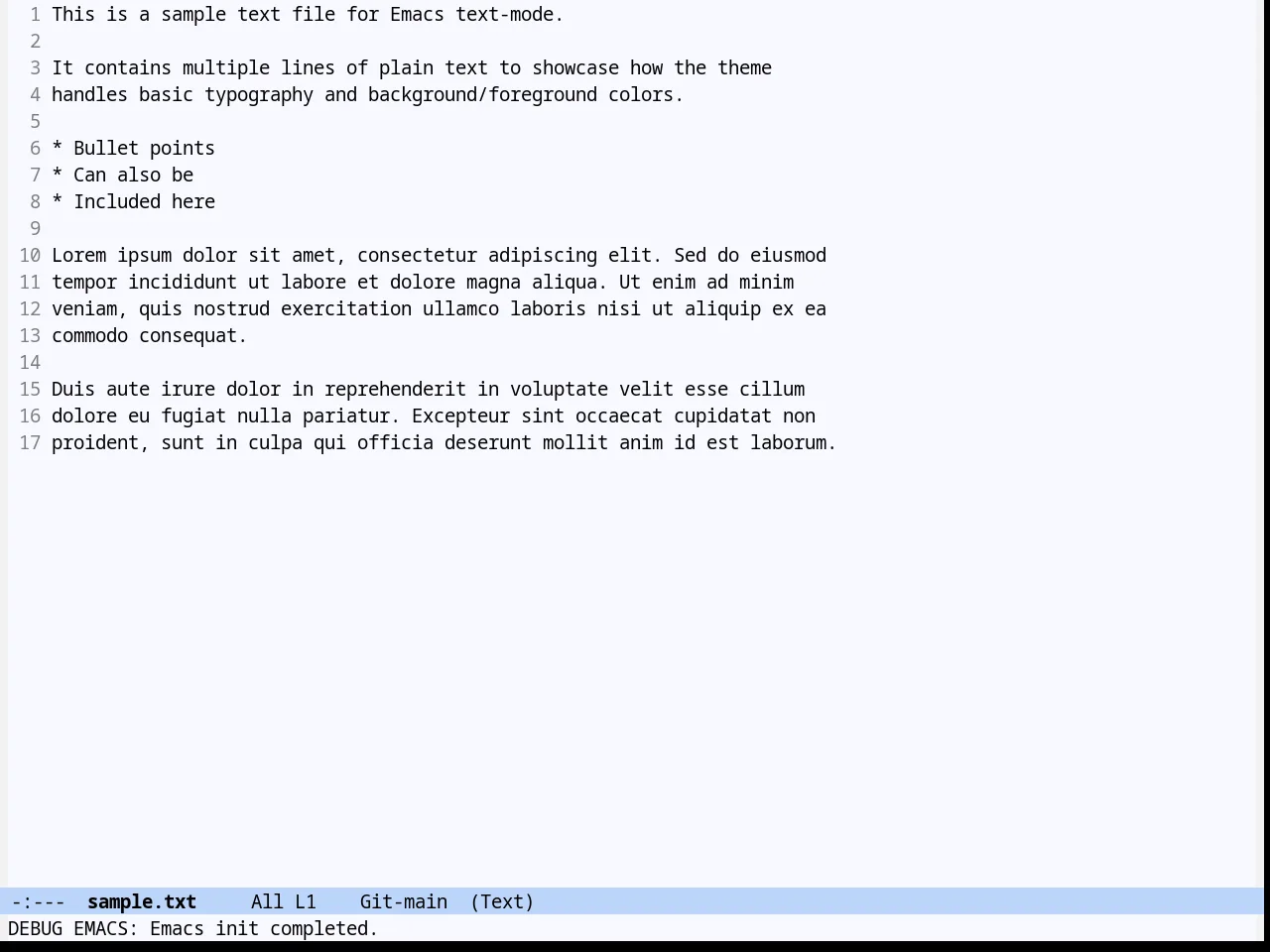 Hydandata Theme in text-mode