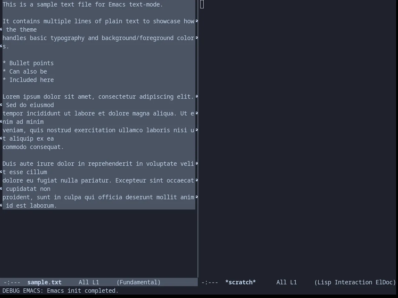 Hydrangealess Theme in fundamental-mode