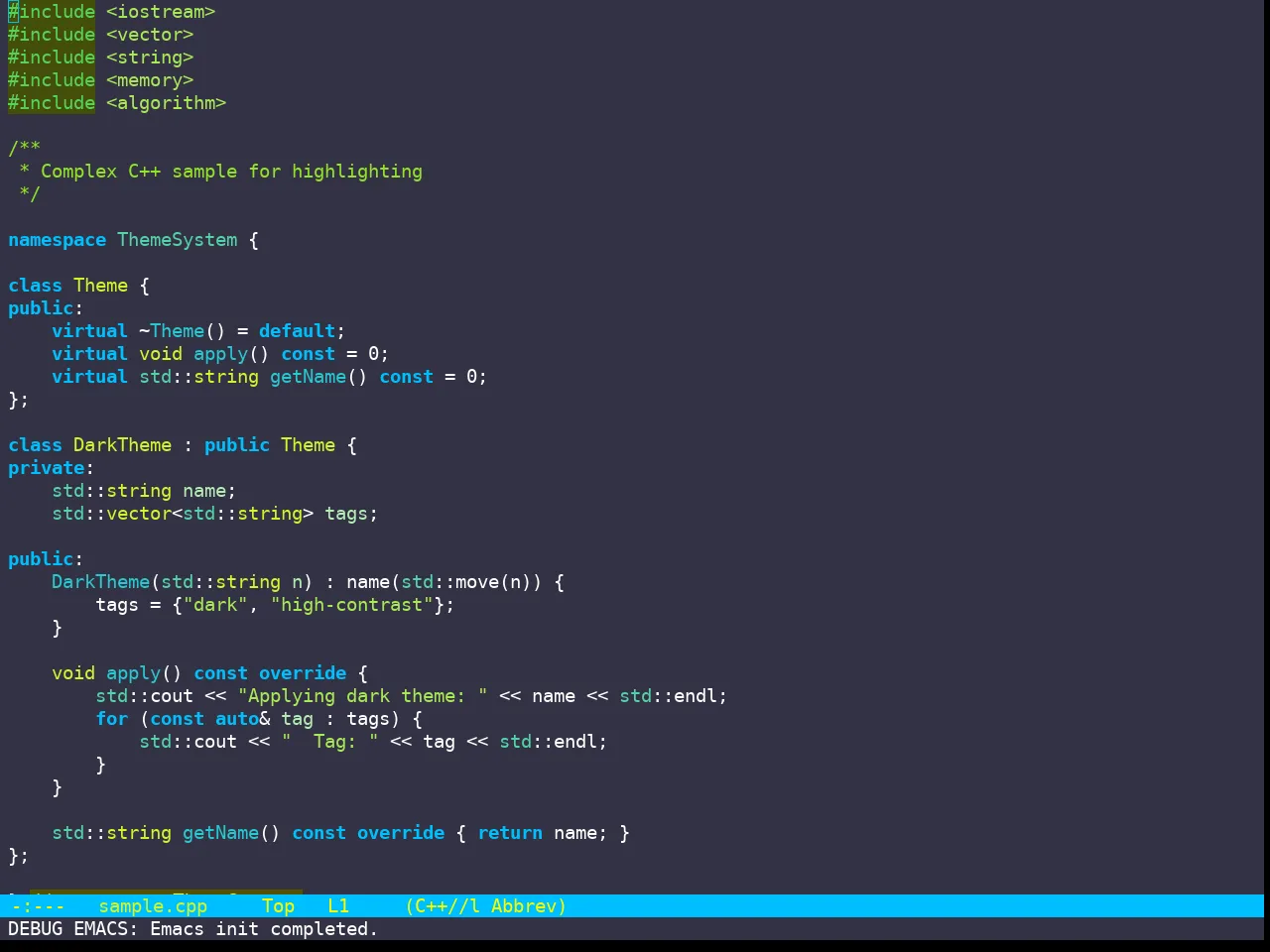 Hyperstitional Themes Digitalsear Inverted Theme in c++-mode