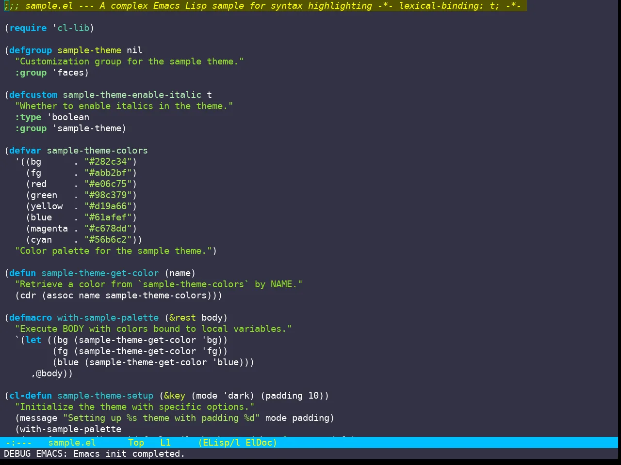 Hyperstitional Themes Digitalsear Inverted Theme in emacs-lisp-mode