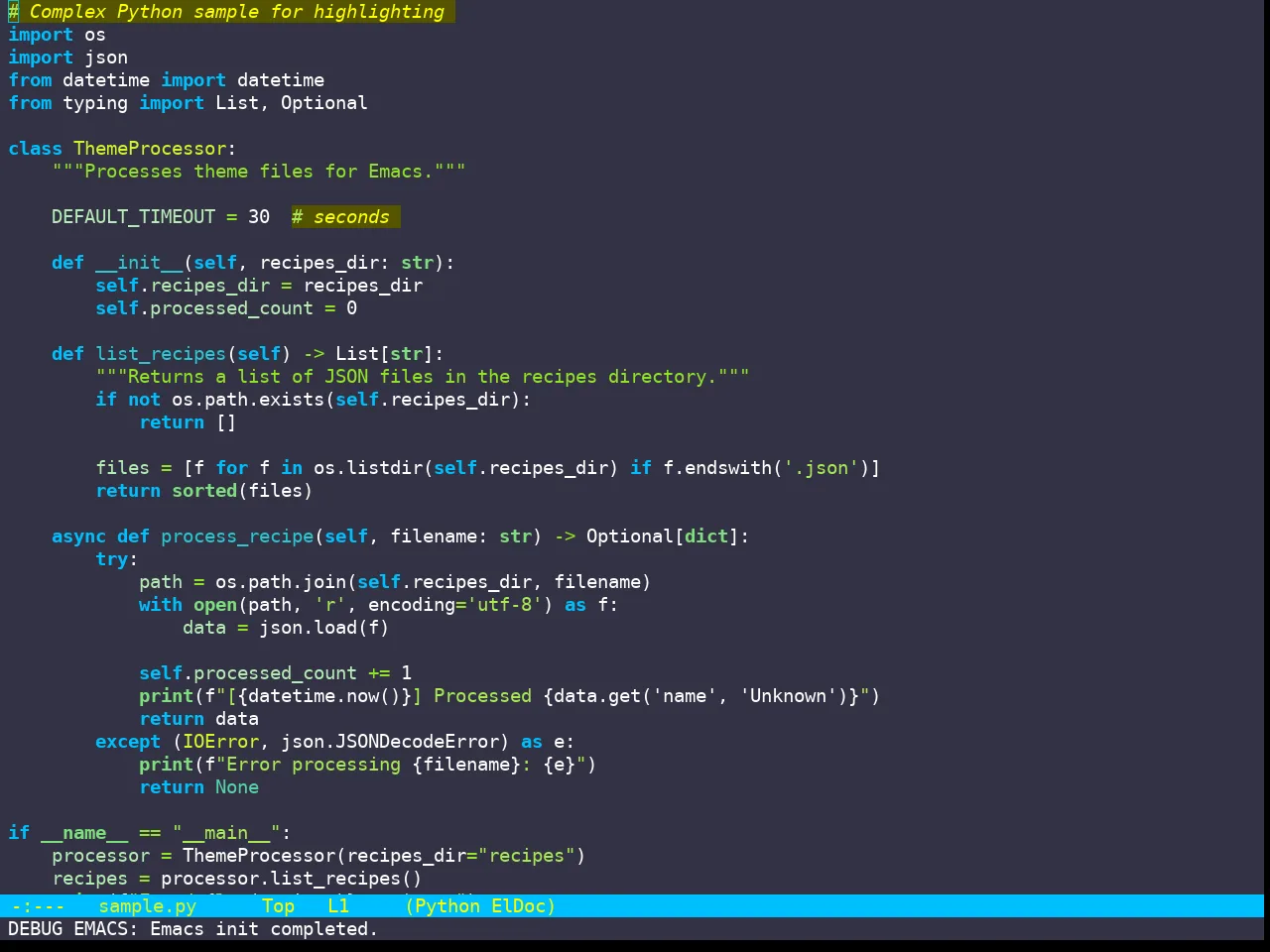 Hyperstitional Themes Digitalsear Inverted Theme in python-mode
