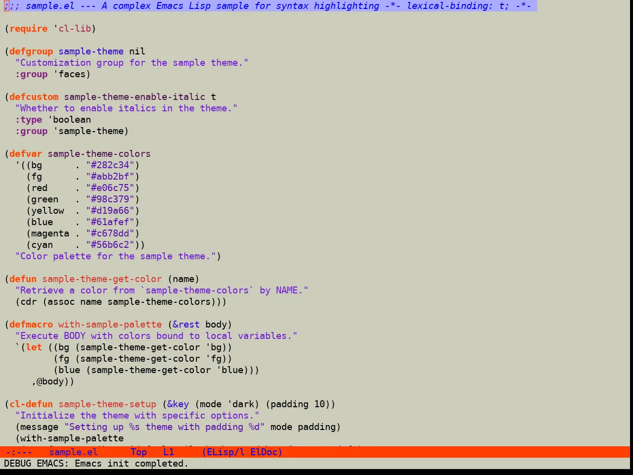 Hyperstitional Themes Digitalsear Theme in emacs-lisp-mode
