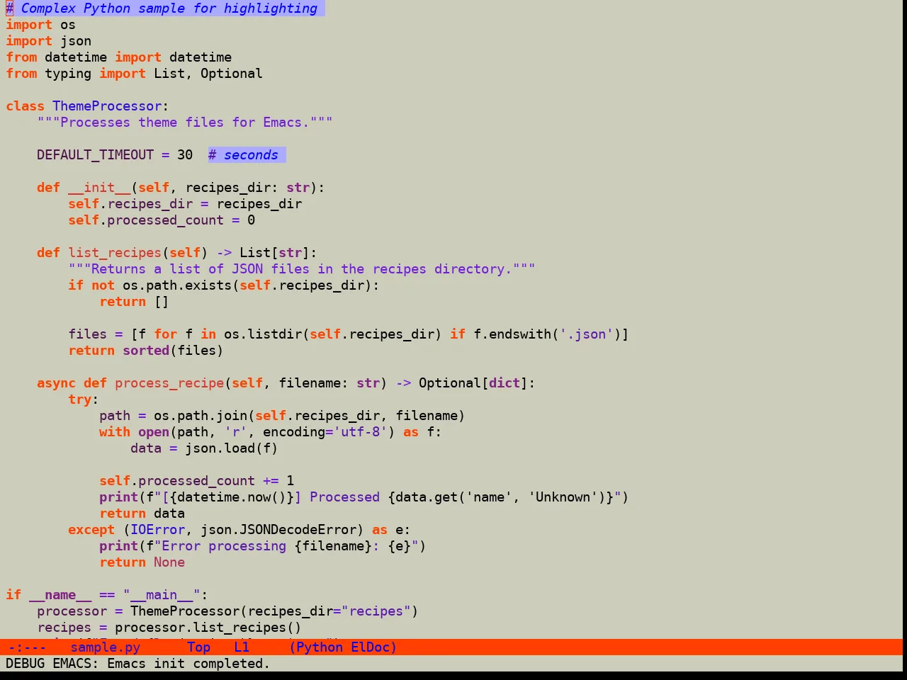 Hyperstitional Themes Digitalsear Theme in python-mode