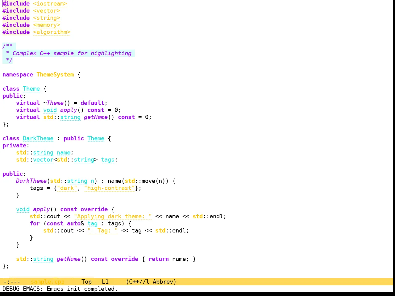 Hyperstitional Themes Rebug Alternate Theme in c++-mode