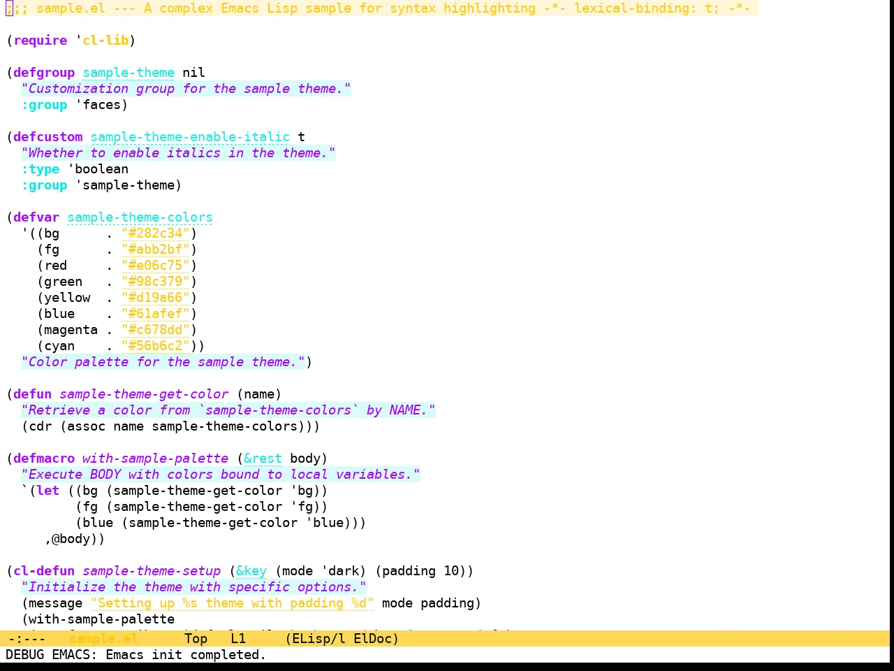 Hyperstitional Themes Rebug Alternate Theme in emacs-lisp-mode
