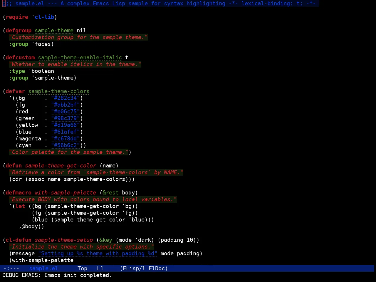 Hyperstitional Themes Rebug Flipped Theme in emacs-lisp-mode