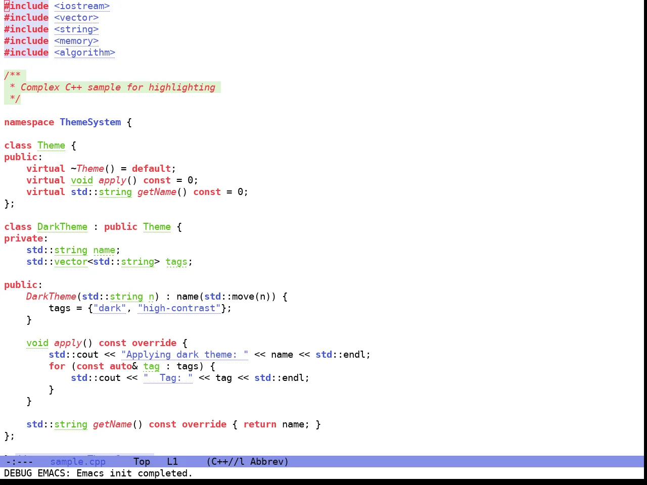 Hyperstitional Themes Rebug Theme in c++-mode