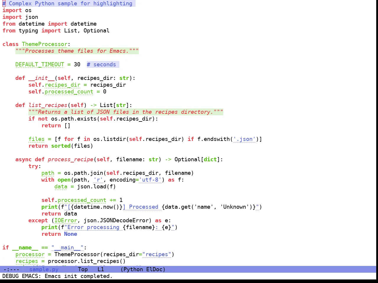 Hyperstitional Themes Rebug Theme in python-mode