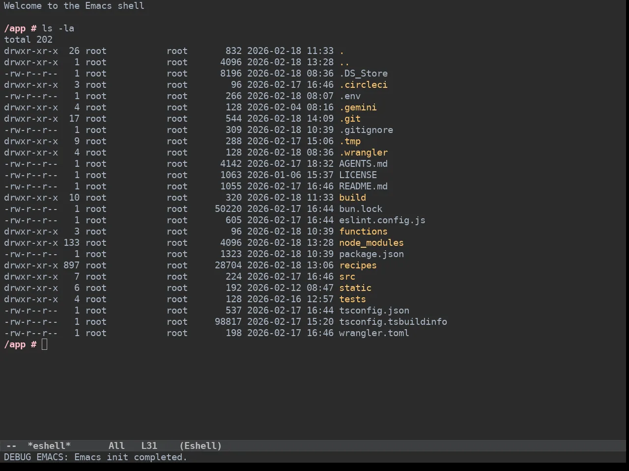 Idea Darkula Theme in eshell