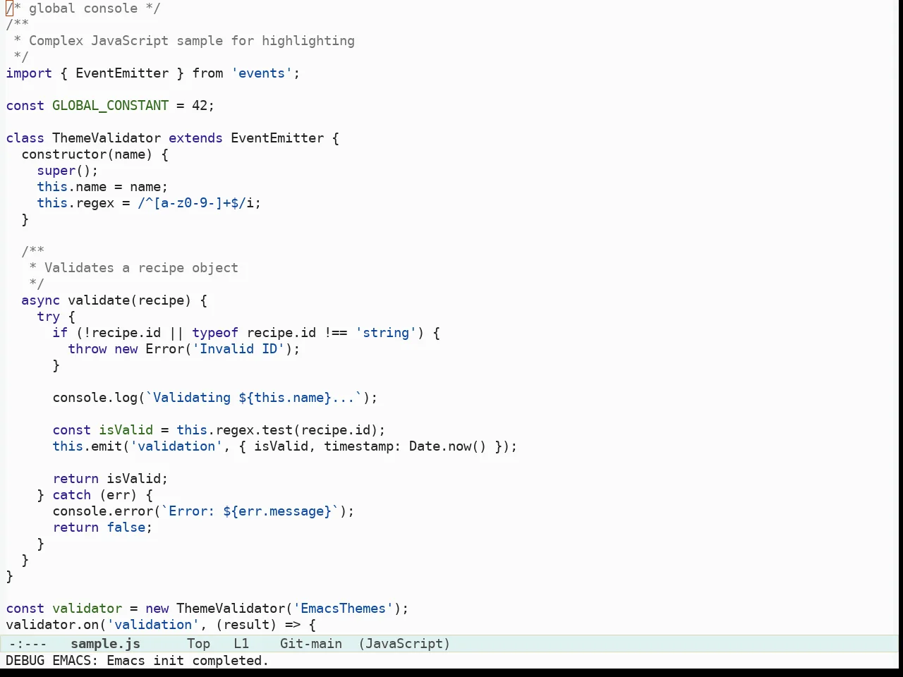Immaterial Light Theme in javascript-mode