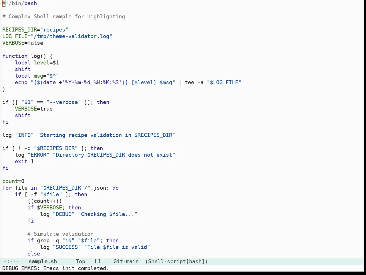 Immaterial Light Theme in sh-mode