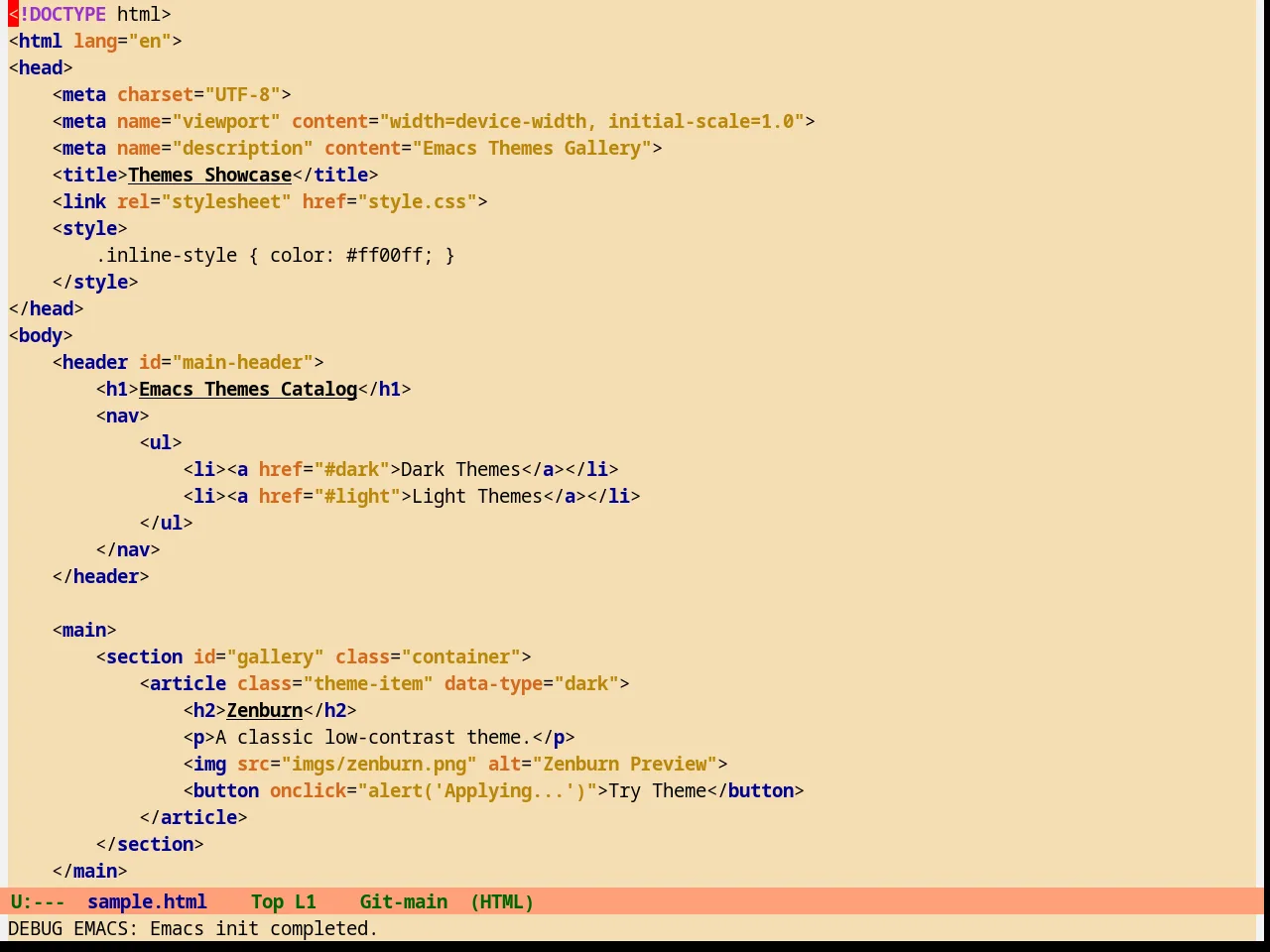 Infodoc Theme in html-mode