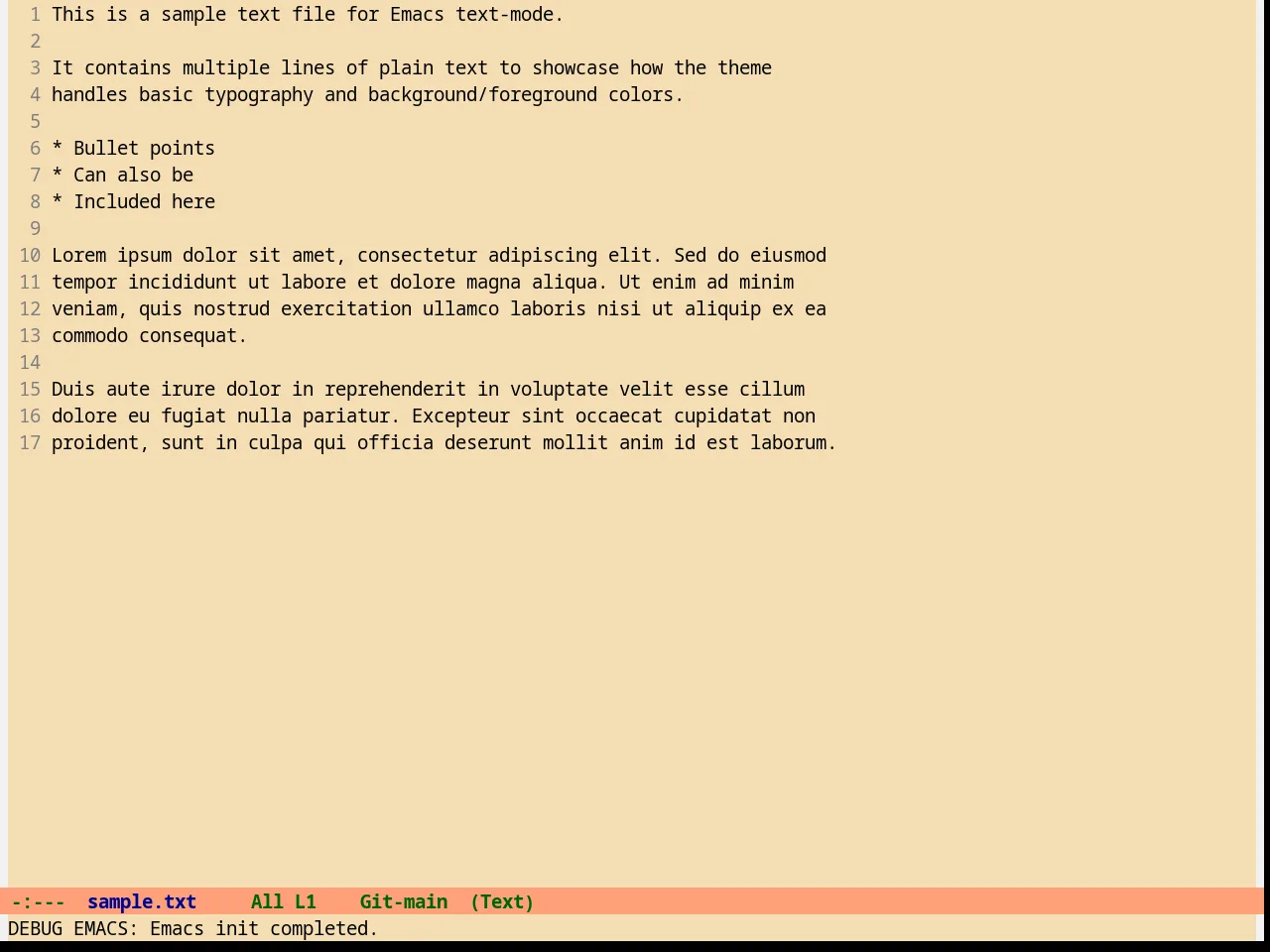 Infodoc Theme in text-mode