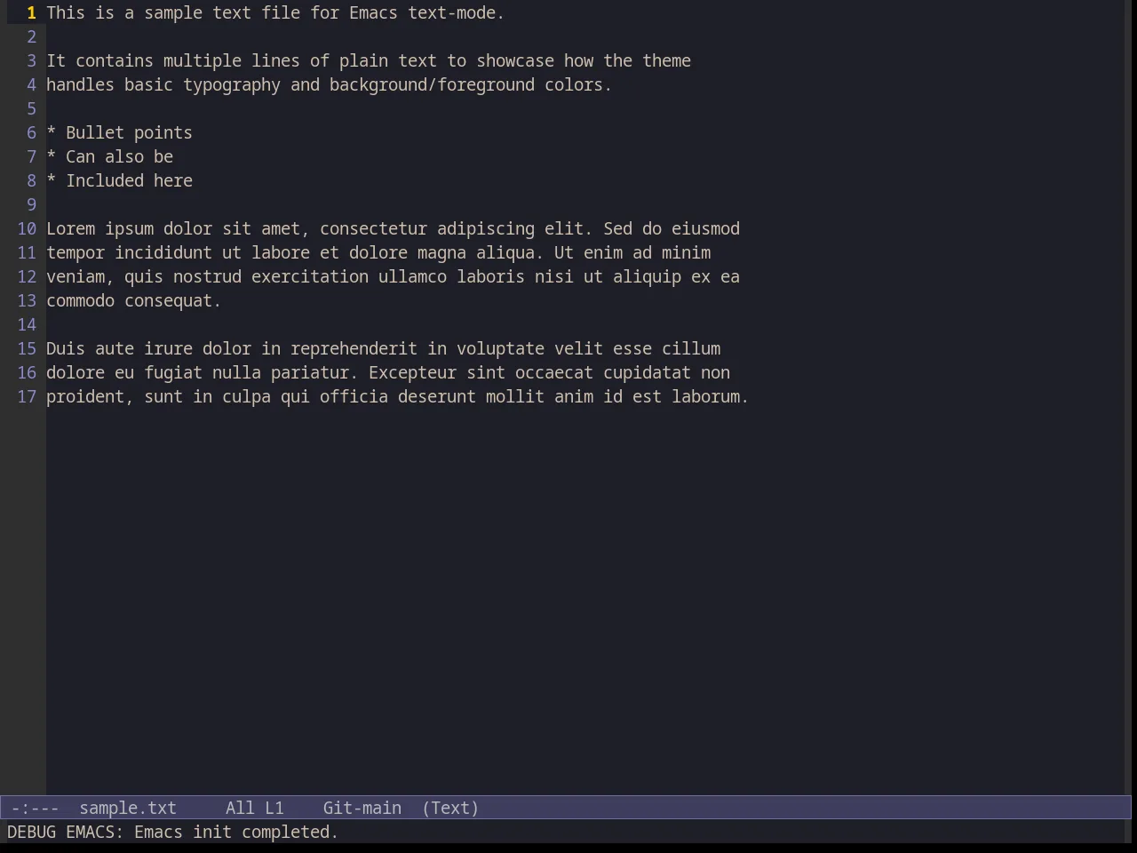 Inkpot Theme in text-mode