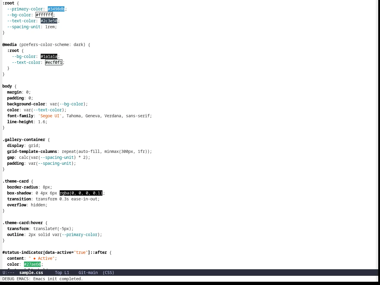 Iodine in css-mode