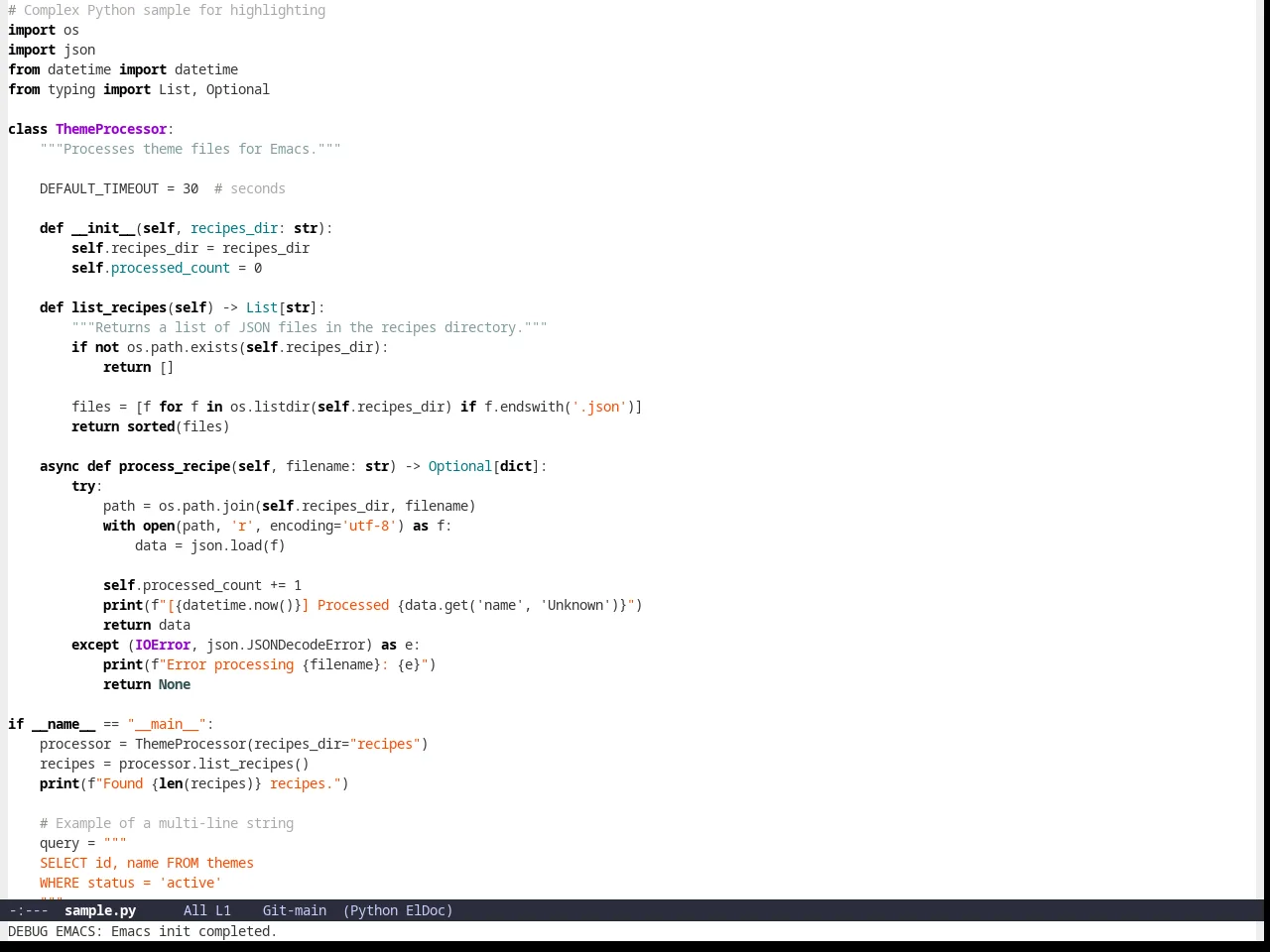 Iodine in python-mode