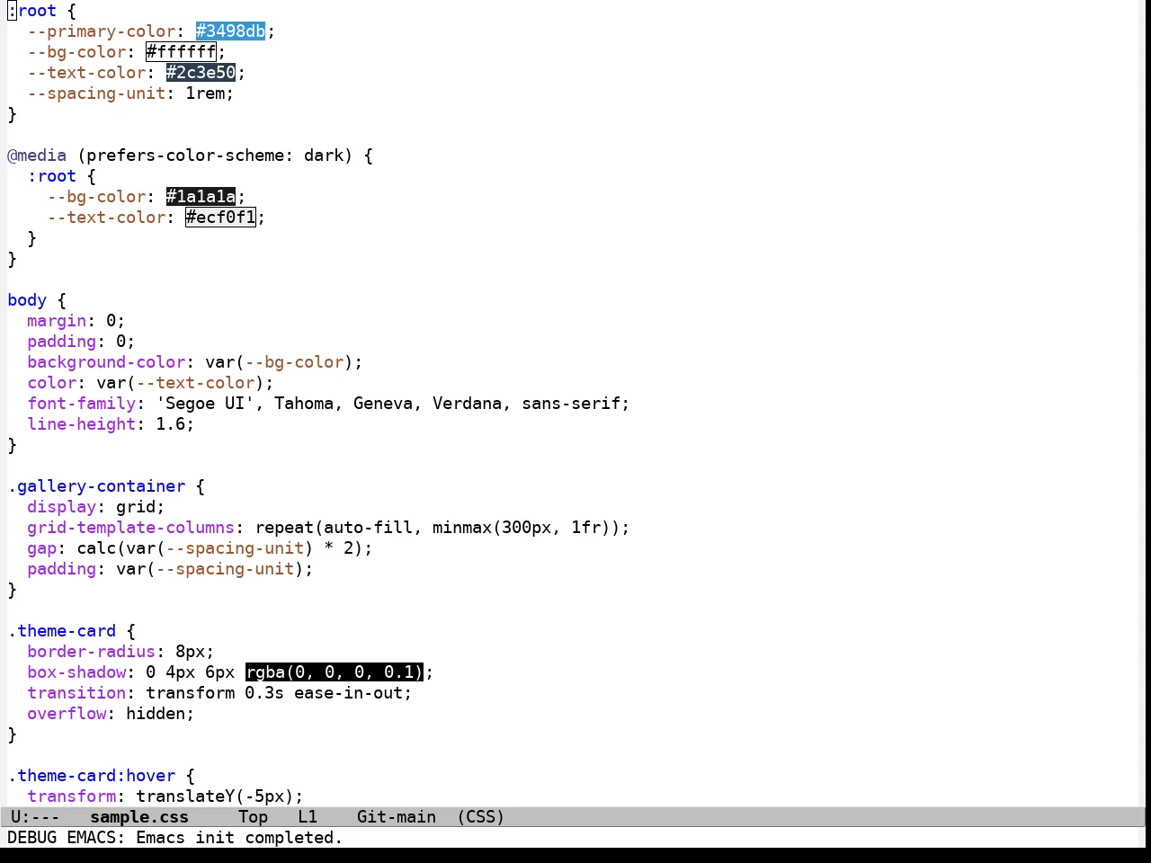 Iosevka Theme in css-mode