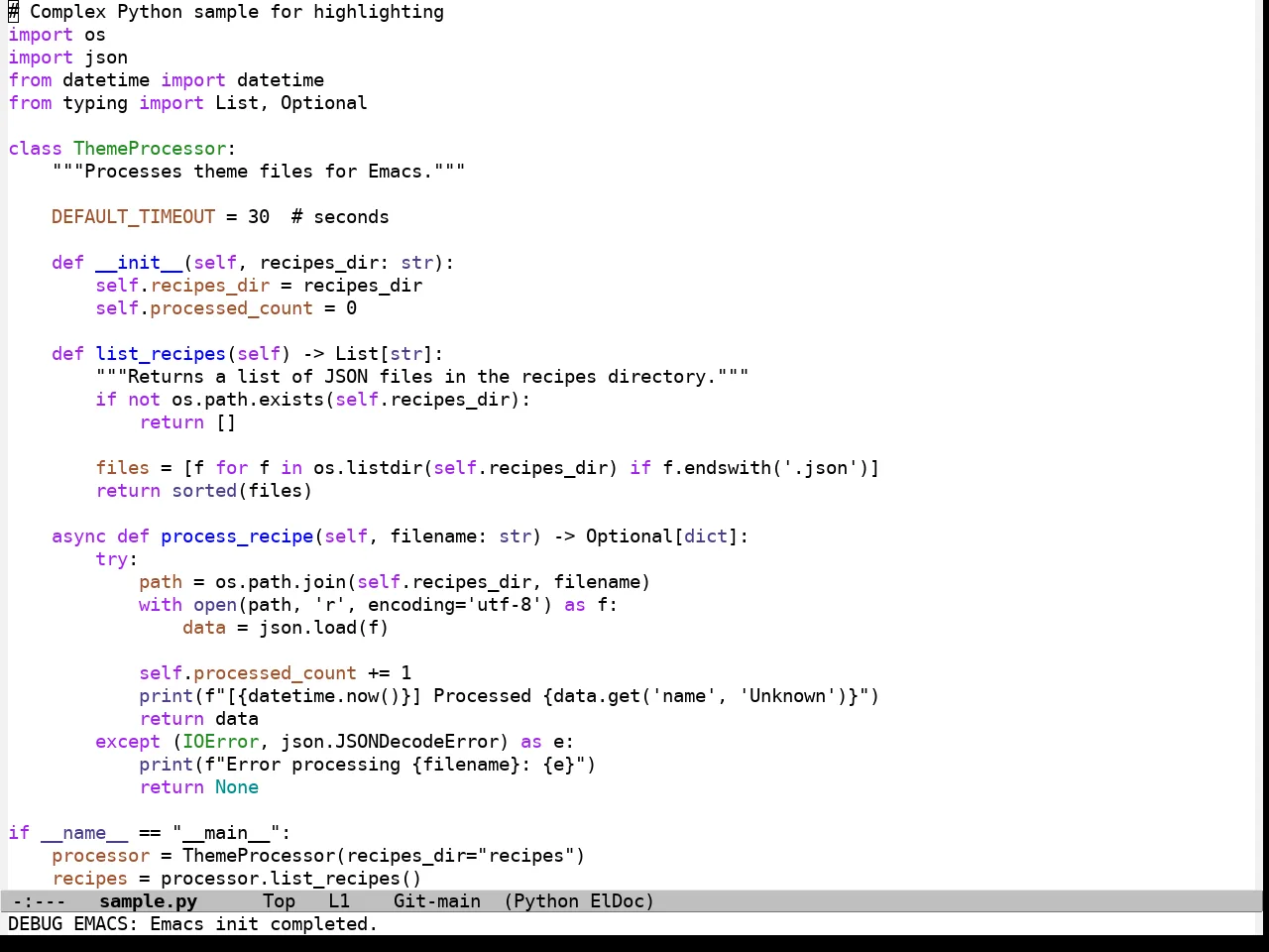 Iosevka Theme in python-mode