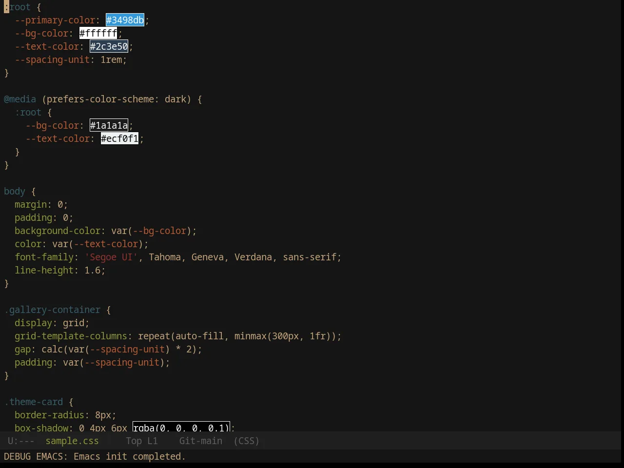 Jazz Theme in css-mode