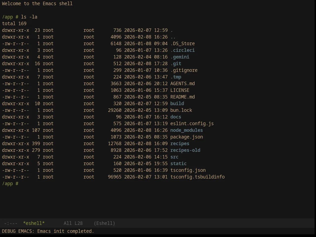 Jazz Theme in eshell