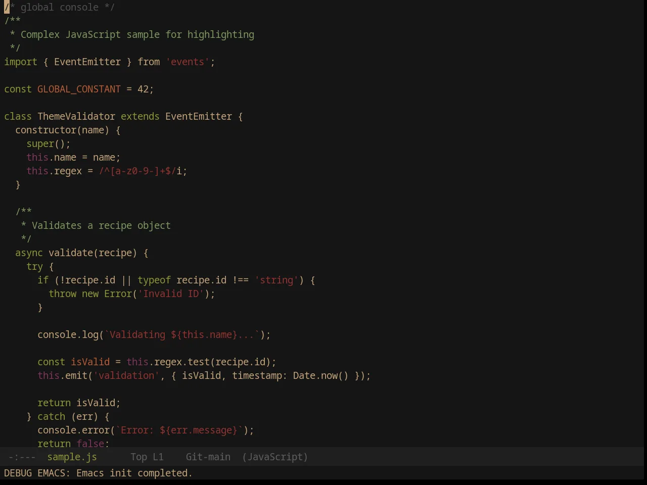 Jazz Theme in javascript-mode