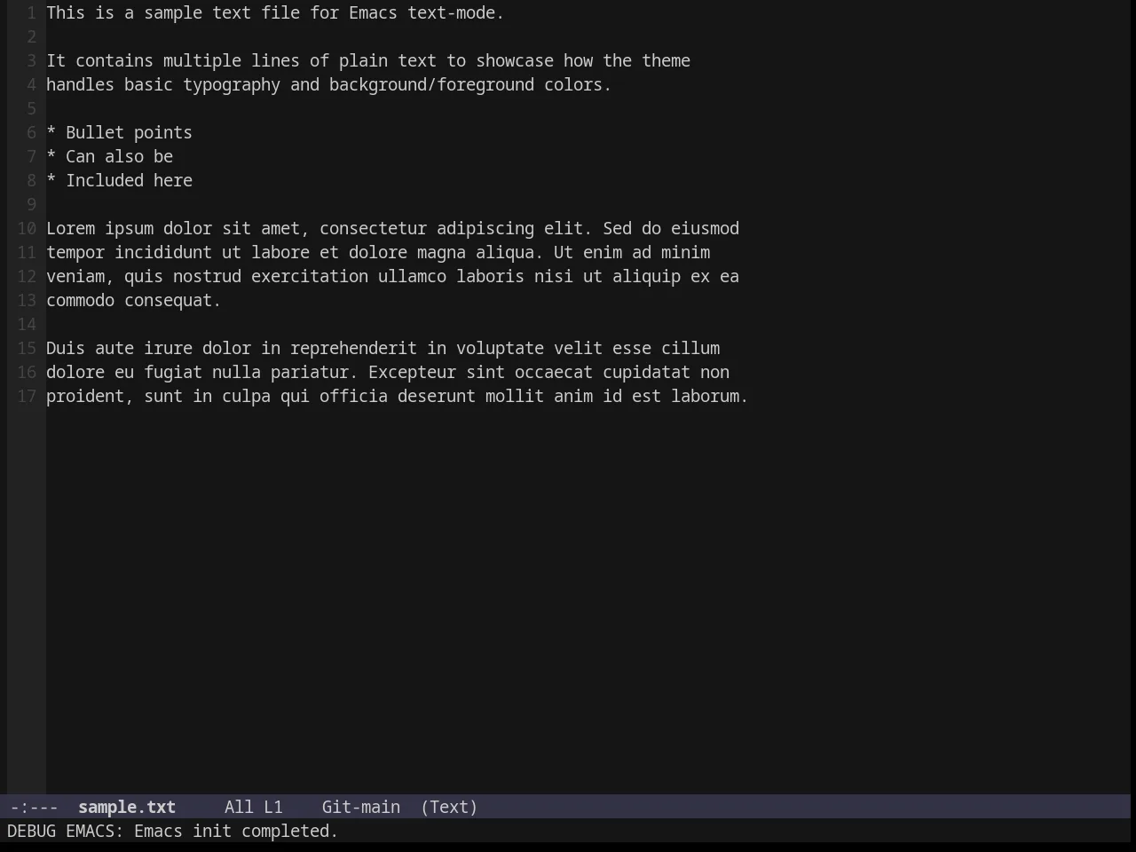 JBeans Theme in text-mode