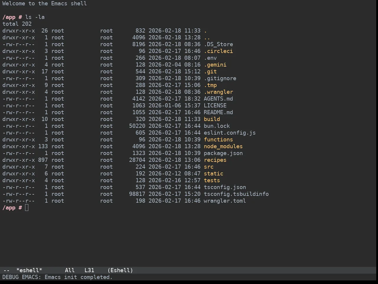 Jetbrains Darcula Theme in eshell