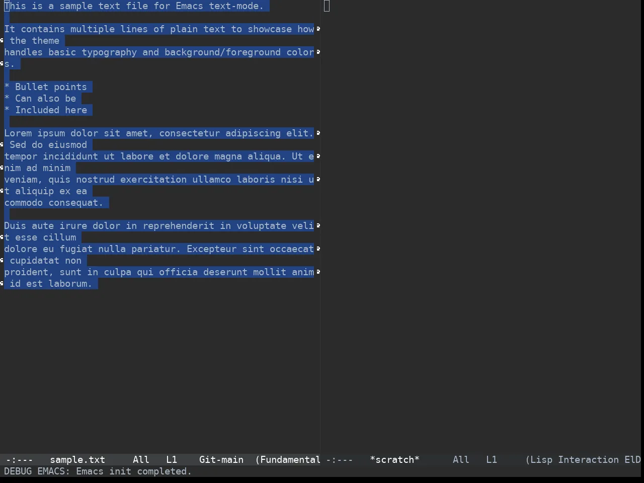 Jetbrains Darcula Theme in fundamental-mode