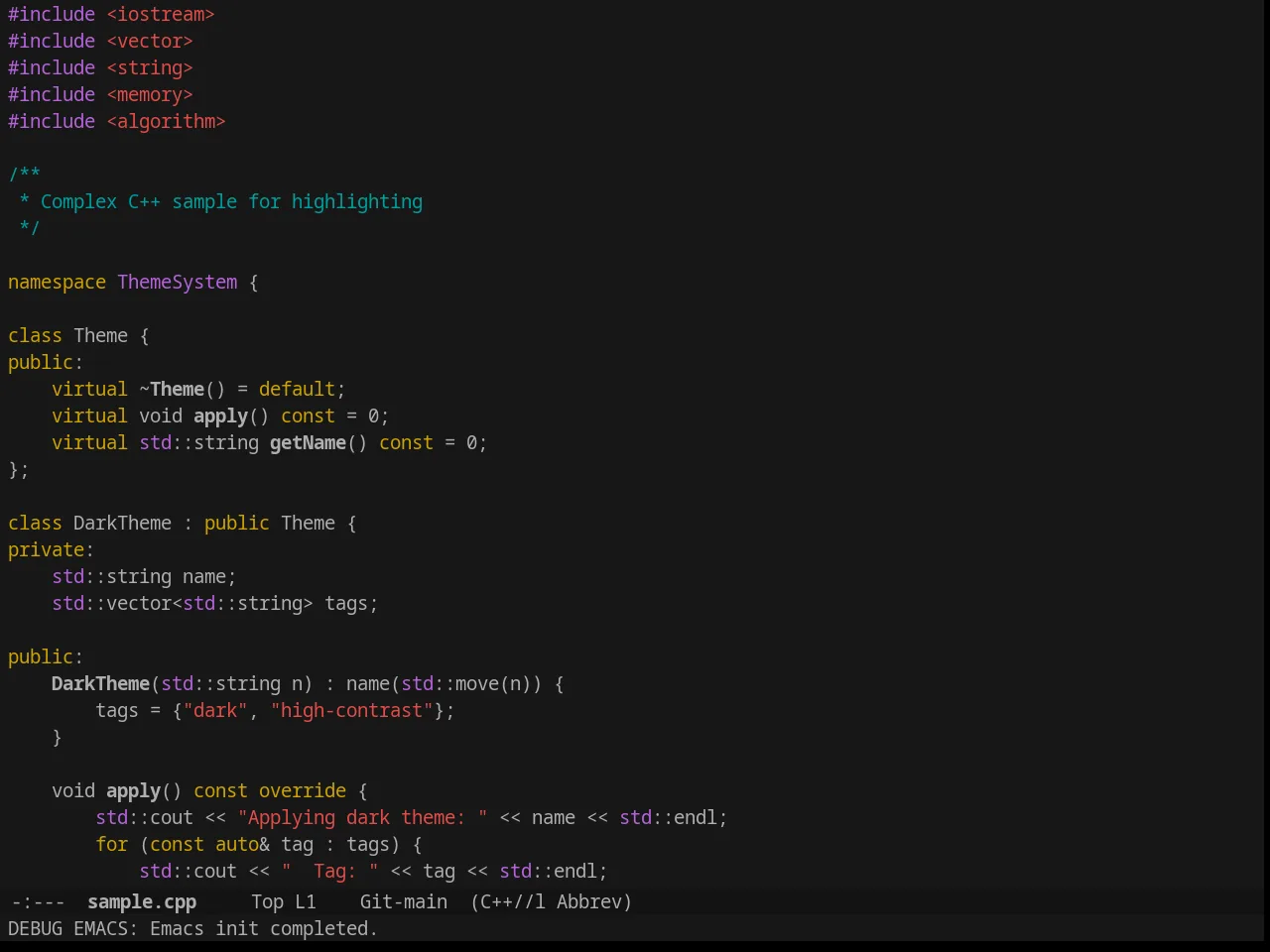 Joker Theme in c++-mode