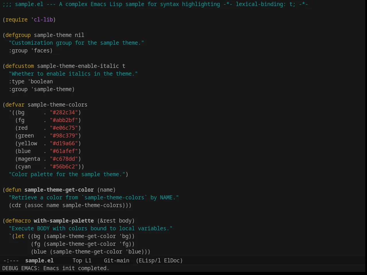 Joker Theme in emacs-lisp-mode