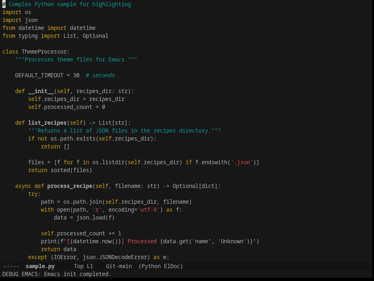 Joker Theme in python-mode