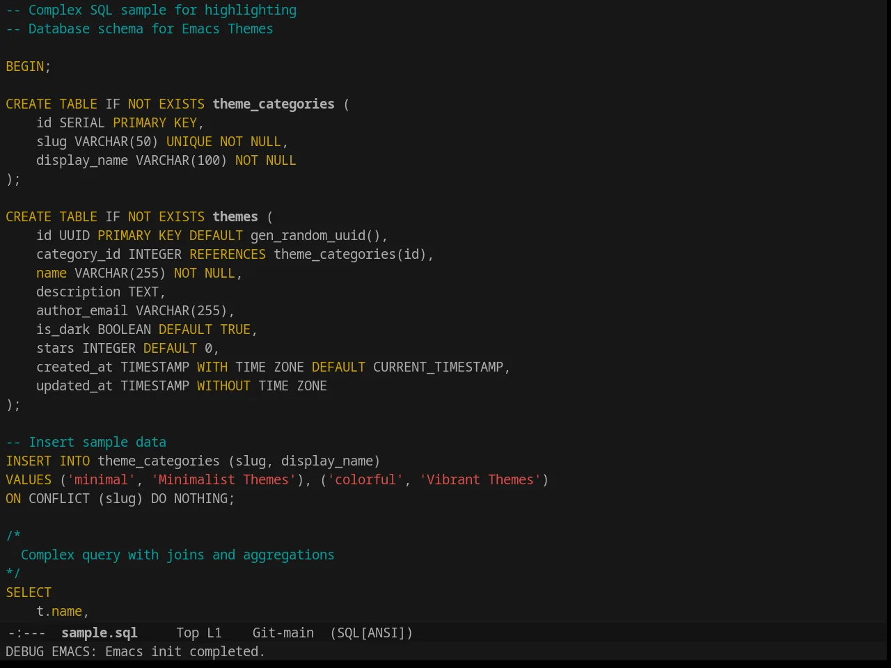 Joker Theme in sql-mode