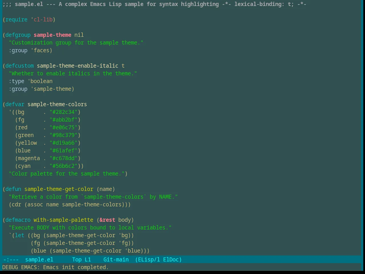 Jonadabian Slate Theme in emacs-lisp-mode